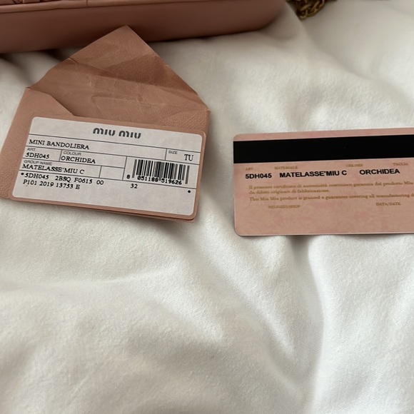 Miu Miu Jewelled Logo Matelasse Crossbody Pink Bag - Picture 7 of 13